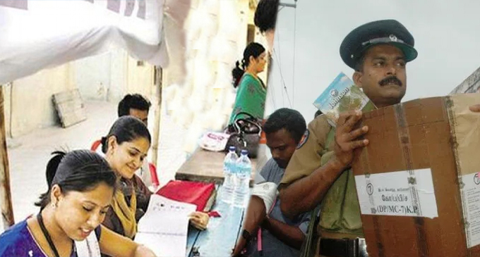 ඡන්ද පෙට්ටි හා නිලධාරීන් ප්රවාහනය ඇරඹේ ඡන්ද පෙට්ටි හා නිලධාරීන් ප්රවාහනය ඇරඹේ