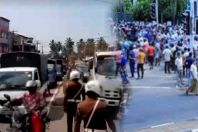 කොළඹ – මීගමුව ප්රධාන මාර්ගය අවහිර වෙයි කොළඹ – මීගමුව ප්රධාන මාර්ගය අවහිර වෙයි