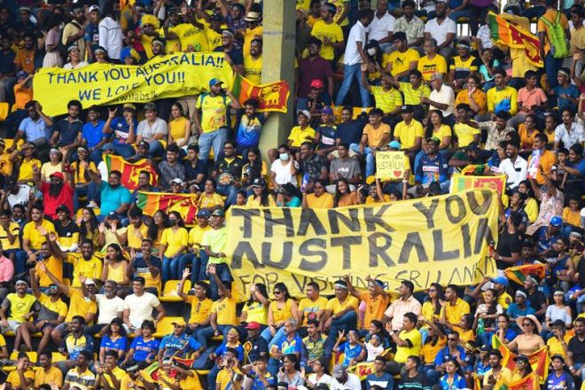 ශ්රී ලංකා – ඔස්ට්රේලියා තරග අටේ ආදායම රු. මිලියන 160යි ශ්රී ලංකා – ඔස්ට්රේලියා තරග අටේ ආදායම රු. මිලියන 160යි