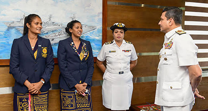 ආසියානු දැල් පන්දු ශූරියන්ට නාවික හමුදාවෙන් උසස්වීම් ආසියානු දැල් පන්දු ශූරියන්ට නාවික හමුදාවෙන් උසස්වීම්